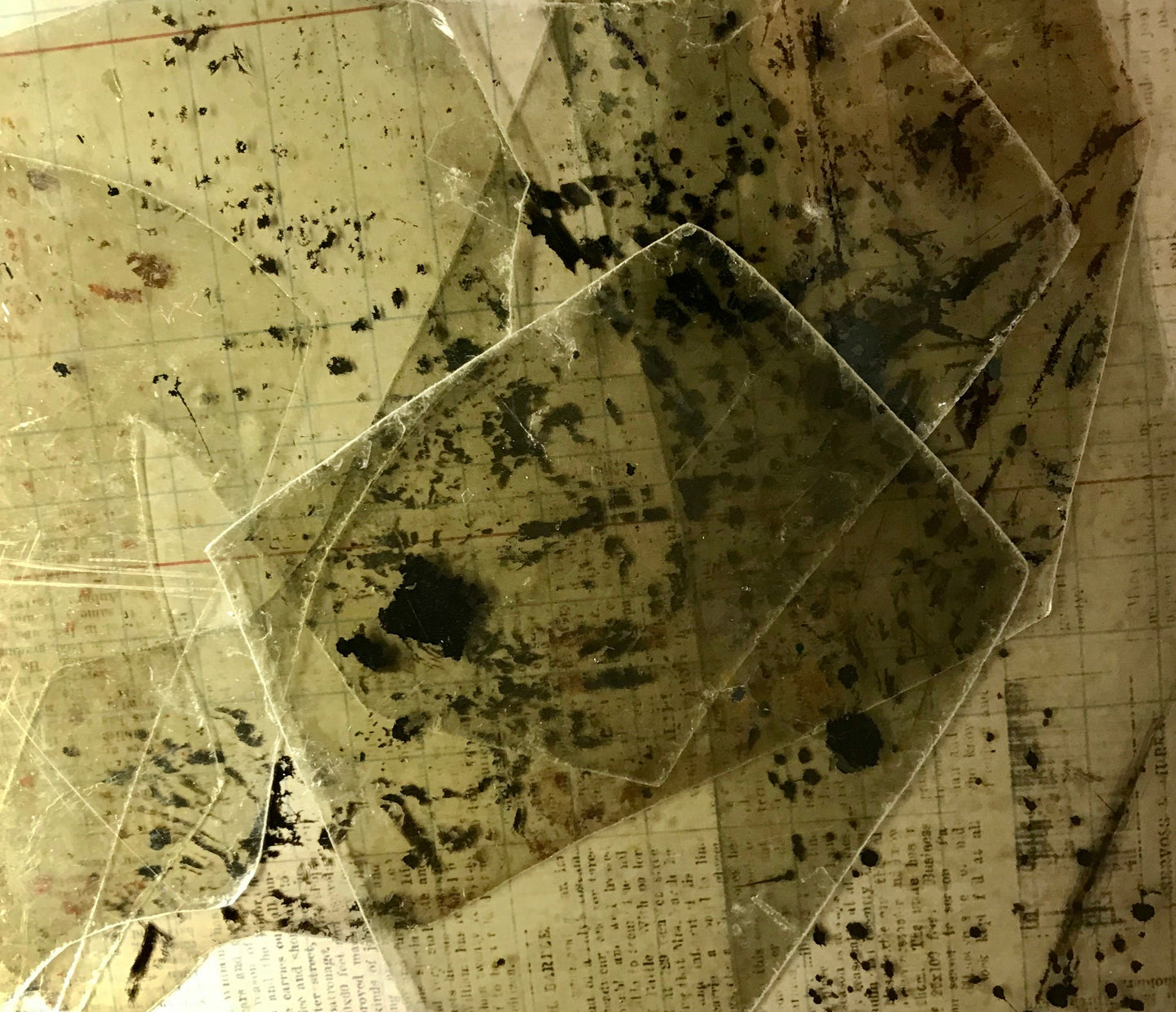 Mica Scrap Pak - All Thin Transparent and Transluscent Sheets, Sepia Tone, Backgrounds & Overlays, Craft Supply, Your Choice 2oz or 1/4lb