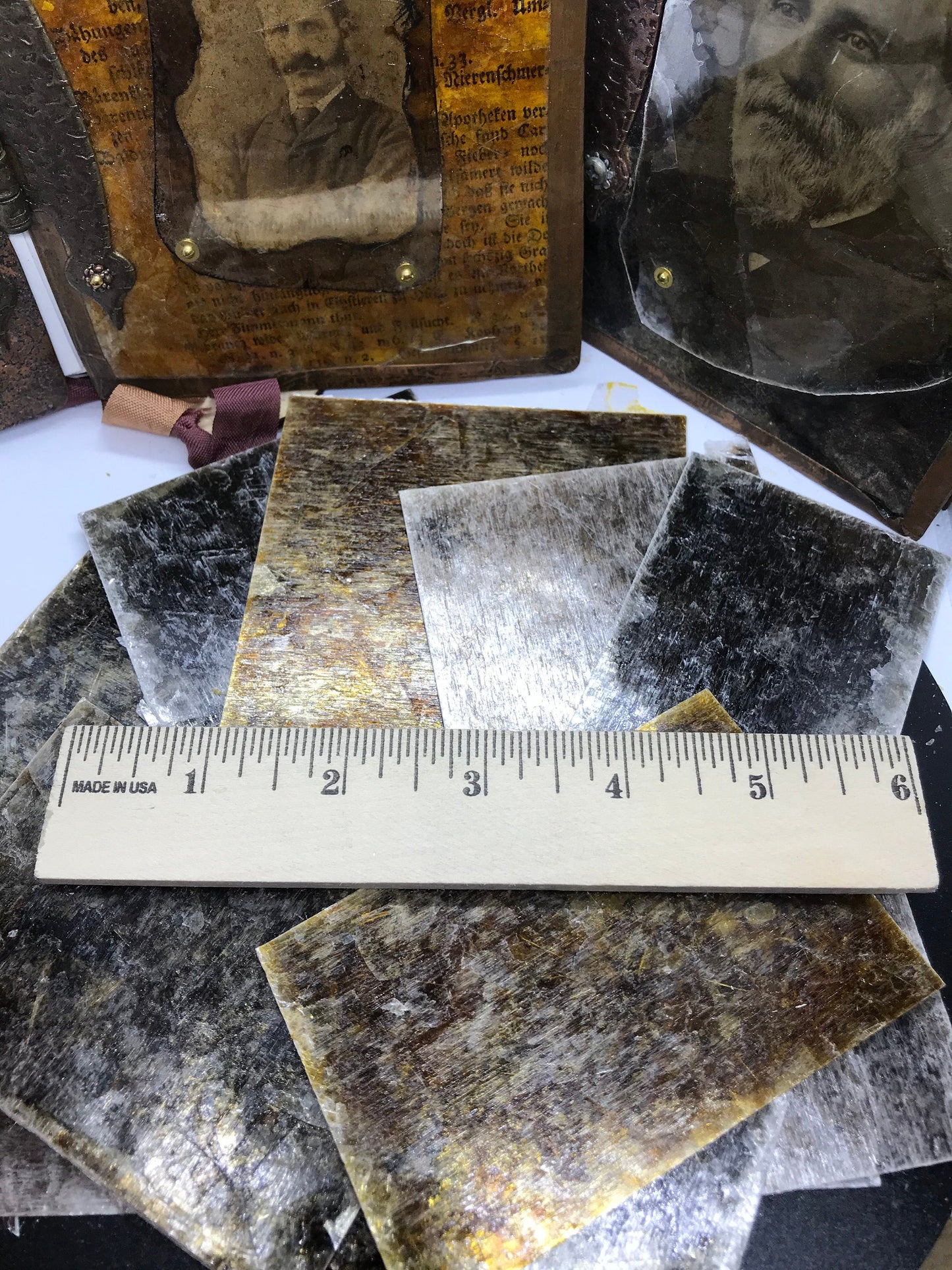 Mica Pack - One Quarter Pound, *New Larger Pieces, Multi Colors, Lampshade Mica, Composite Resin Mica, *NOT HEAT RESISTANT, Craft Supply