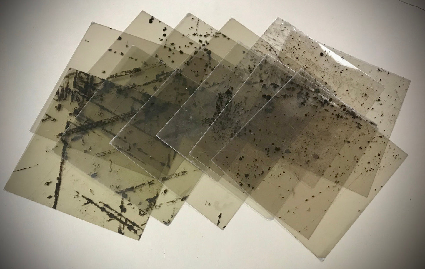 Mica Tiles Pack - Stained Spotted Mica, Stove Mica, Heat Proof, Dielectric, Decorative Mica, Craft Supply, 10 Tiles, 2 Sizes, Your Choice
