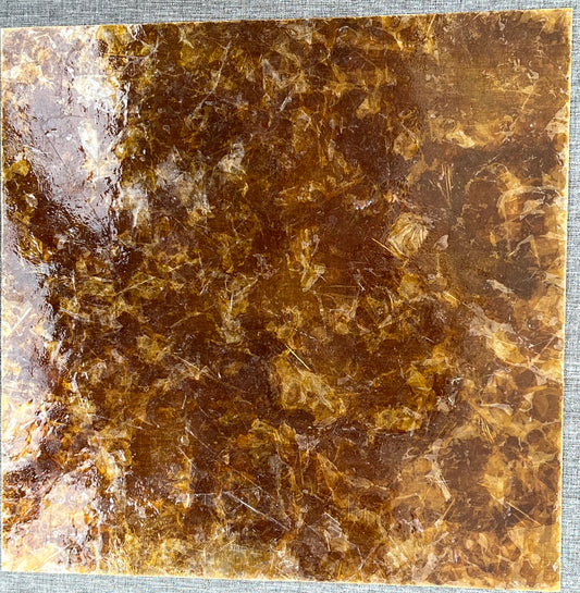 Pantalla de Lámpara de Mica Compuesta Ámbar Claro, Láminas Grandes, Mica Por Lámina de 30.5 cm X 30.5 cm, Variedad de Espesores, No Usar Con Calor, Suministro para Manualidades