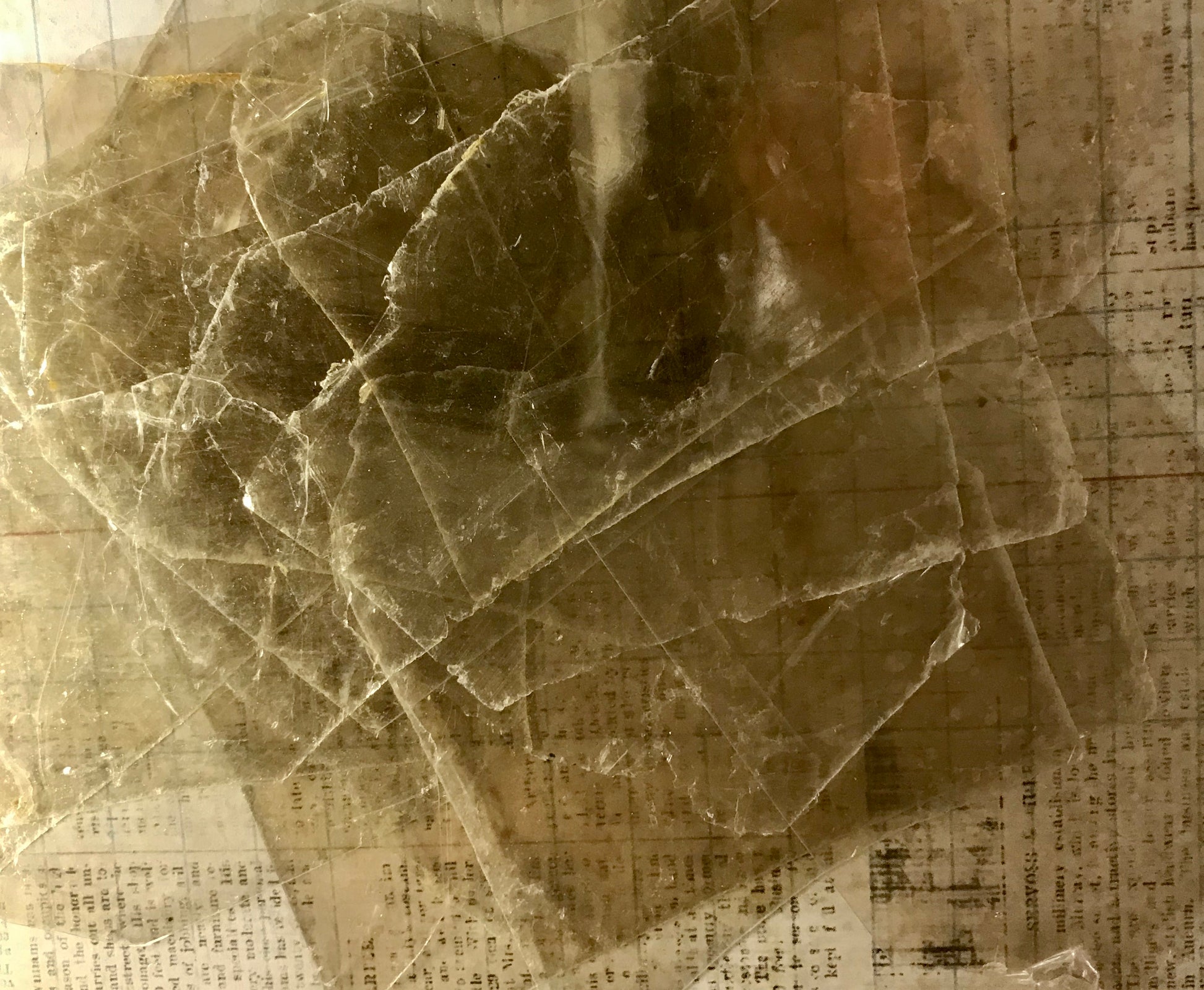 Mica Scrap Pak - All Thin Transparent and Transluscent Sheets, Sepia Tone, Backgrounds & Overlays, Craft Supply, Your Choice 2oz or 1/4lb