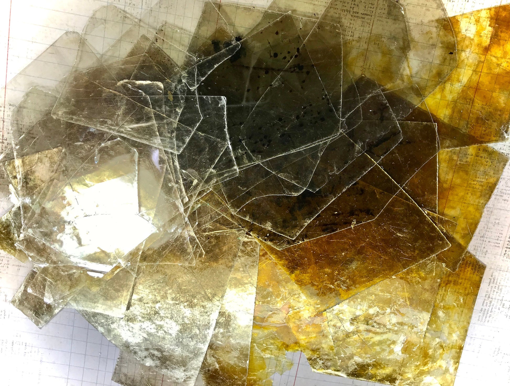 Mica Scrap Pak - All Thin Transparent and Transluscent Sheets, Sepia Tone, Backgrounds & Overlays, Craft Supply, Your Choice 2oz or 1/4lb