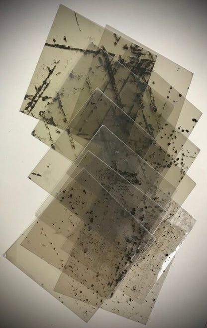 Mica Tiles Pack - Stained Spotted Mica, Stove Mica, Heat Proof, Dielectric, Decorative Mica, Craft Supply, 10 Tiles, 2 Sizes, Your Choice