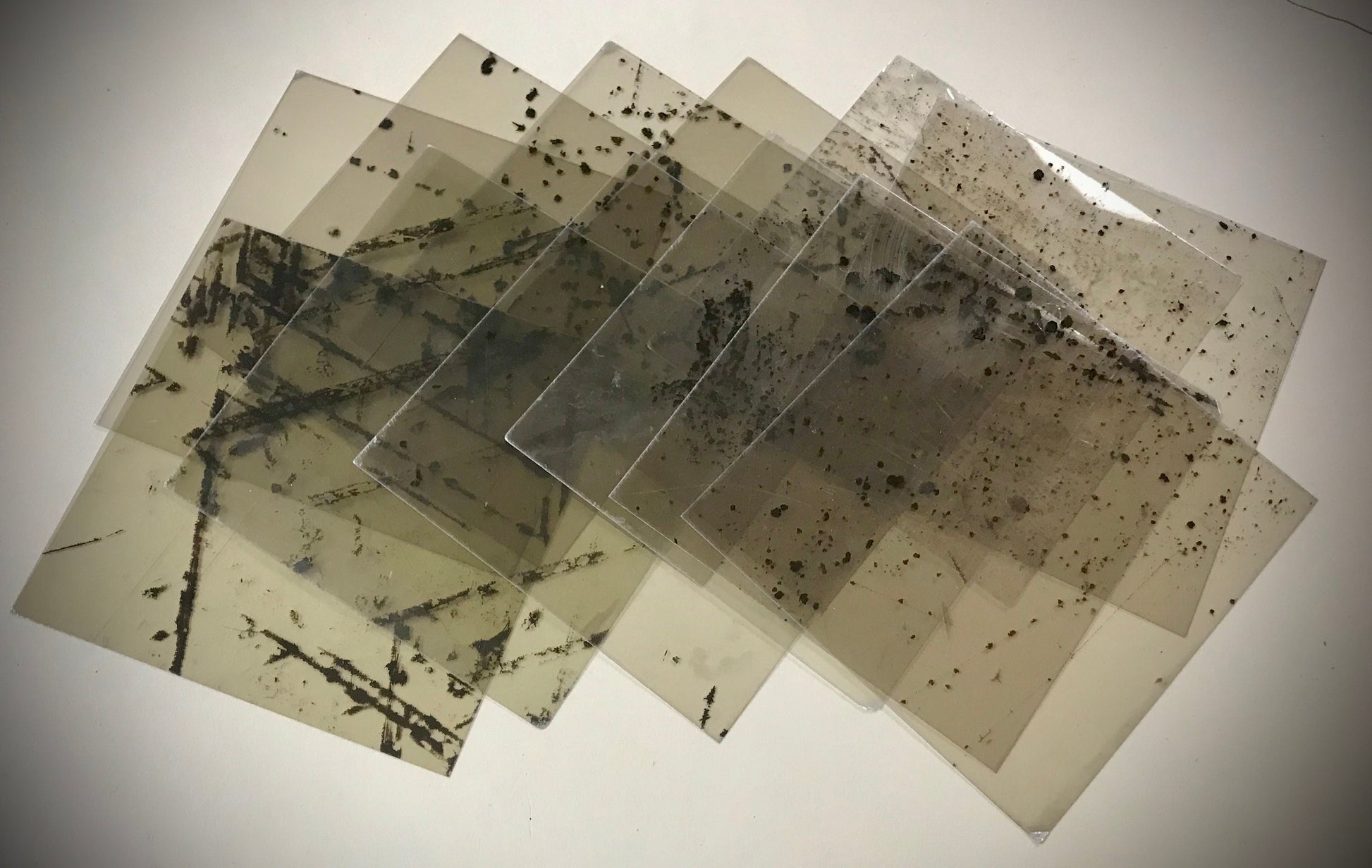 Mica Tiles Pack - Stained Spotted Mica, Stove Mica, Heat Proof, Dielectric, Decorative Mica, Craft Supply, 10 Tiles, 2 Sizes, Your Choice