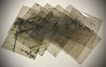 Mica Tiles Pack - Stained Spotted Mica, Stove Mica, Heat Proof, Dielectric, Decorative Mica, Craft Supply, 10 Tiles, 2 Sizes, Your Choice