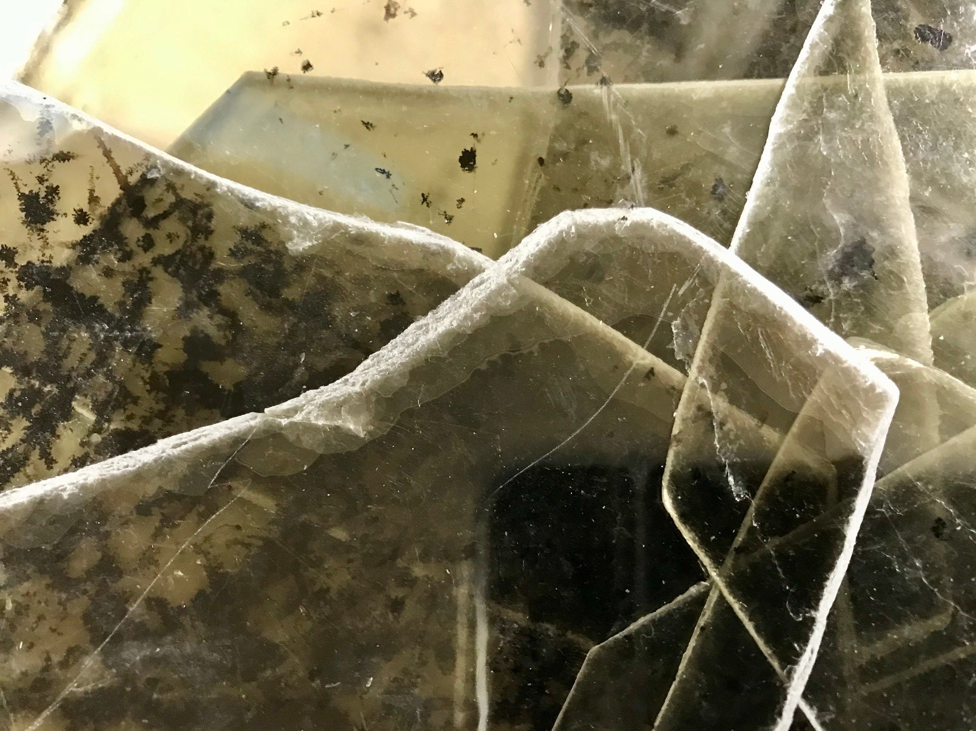 Mica Heavily Stained Spotted Transparent Pack - Your Choice 2 Ounce, or One Quarter Pound, or One Half Pound, *Thick Pieces, Craft Supply