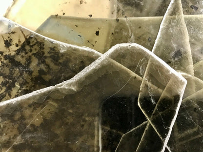 Mica Heavily Stained Spotted Transparent Pack - Your Choice 2 Ounce, or One Quarter Pound, or One Half Pound, *Thick Pieces, Craft Supply