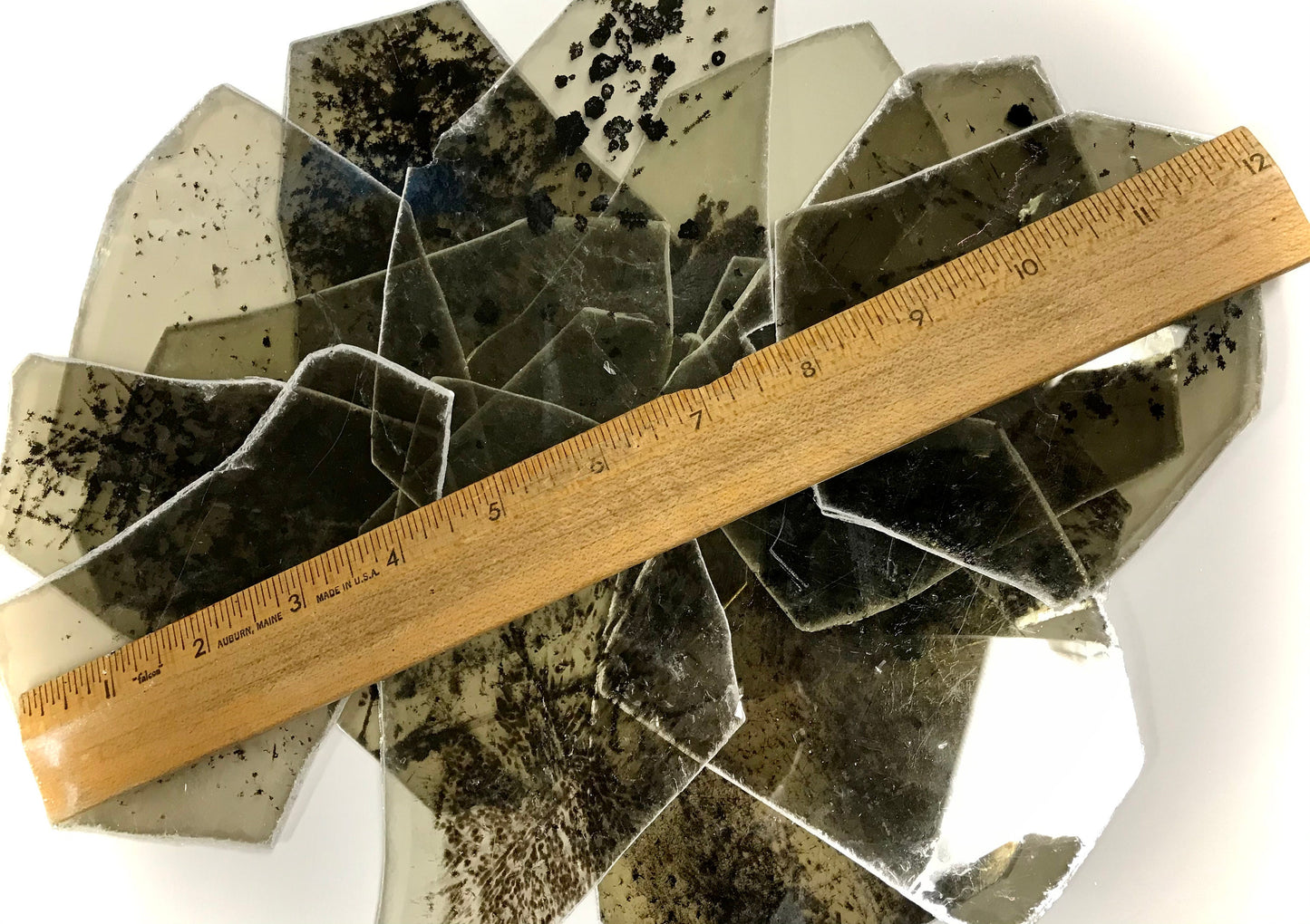 Mica Heavily Stained Spotted Transparent Pack - Your Choice 2 Ounce, or One Quarter Pound, or One Half Pound, *Thick Pieces, Craft Supply