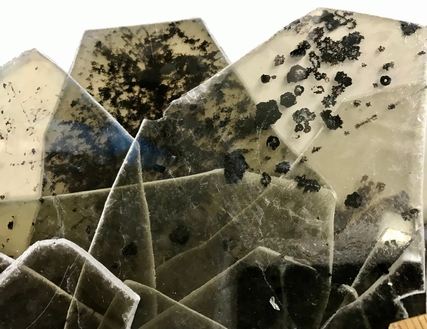 Mica Heavily Stained Spotted Transparent Pack - Your Choice 2 Ounce, or One Quarter Pound, or One Half Pound, *Thick Pieces, Craft Supply