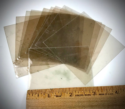 5 Mica Windows, Stove Mica Tiles Pack, Clear Mica, Eisenglass, Heat Proof, Crafts, 5 Tiles, 3 Sizes, Your Choice