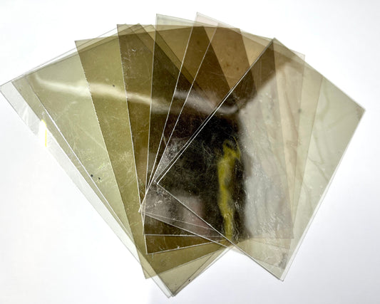 10 Clear Mica Windows, Stove Mica Tiles Pack, Eisenglass, Heat Proof, Crafts, 10 Tiles, 4 Sizes, Your Choice