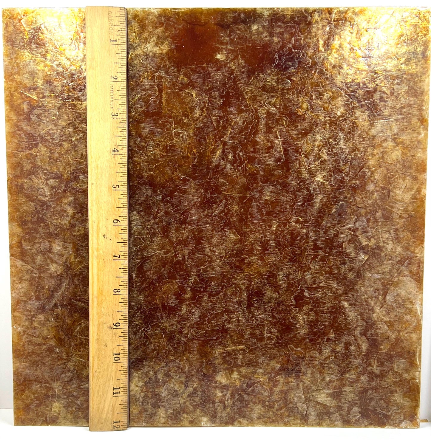 Light Amber Composite Lampshade Mica, Large Sheets, Mica By The 12” X 12” Sheet, Choice Of Thickness, Do Not Use With Heat, Craft Supply