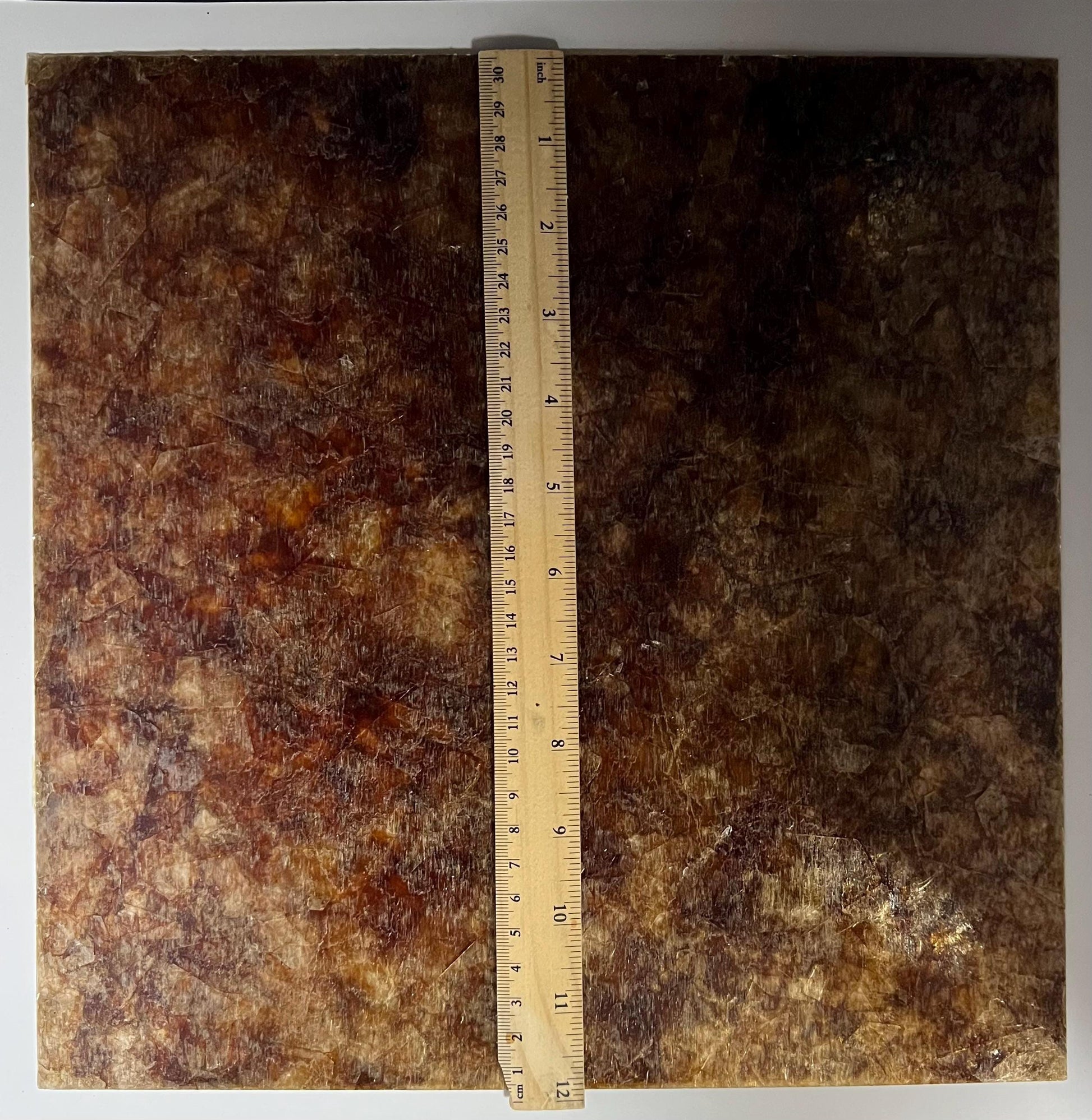 NEW COLOR! Dark Amber Composite Lampshade Mica By The 12” X 12” Sheet, Choice Of Thickness, Do Not Use With Heat, Craft Supply