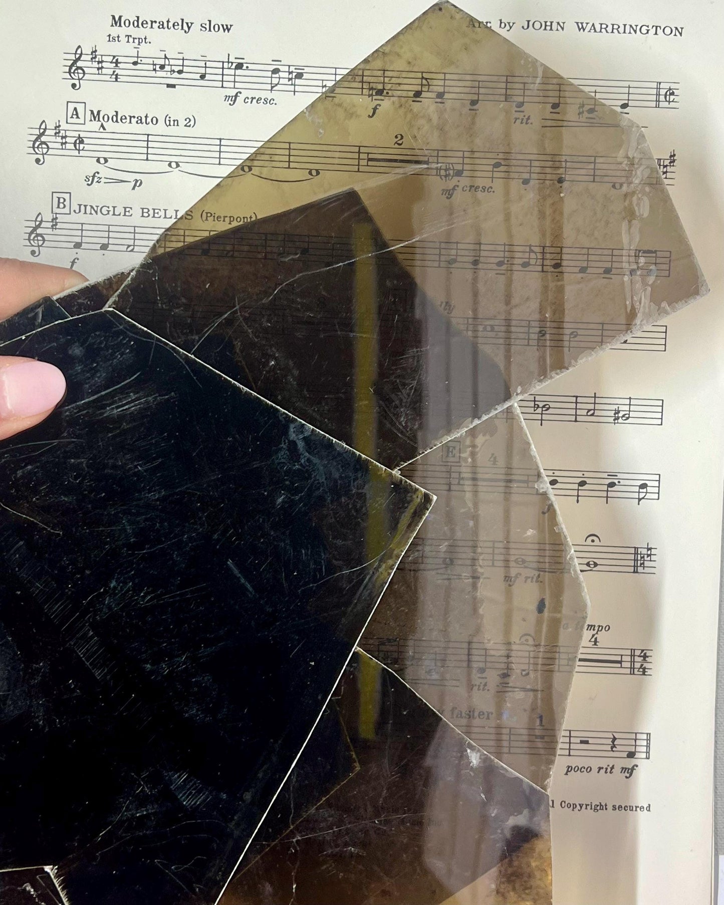 Black Mica Spotted Transparent Pack - Your Choice 2 Ounce, or One Quarter Pound, or One Half Pound, *Larger Pieces, Craft Supply
