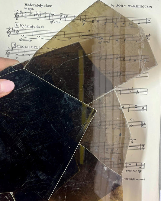 Black Mica Spotted Transparent Pack - Your Choice 2 Ounce, or One Quarter Pound, or One Half Pound, *Larger Pieces, Craft Supply