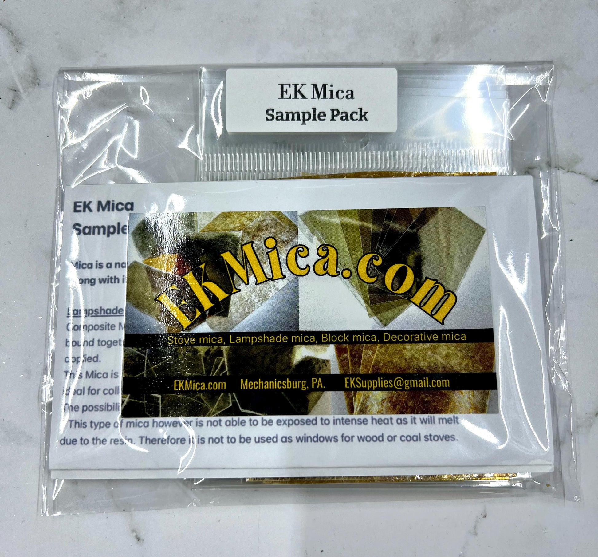 NEW! Complete Mica Sample Pak - A Sampling of All of the Mica We Carry, 2 Full Ounces, Sepia Tone, Backgrounds & Overlays, Craft Supply