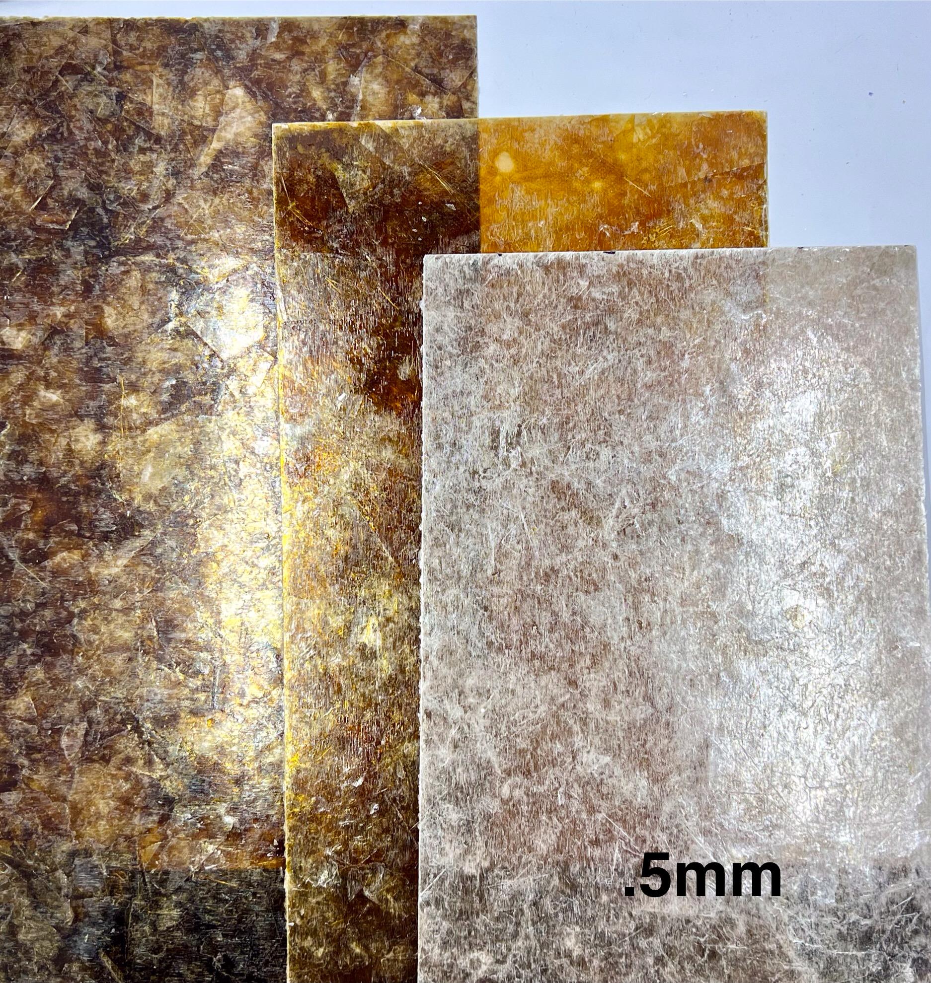 New Size! Composite Lampshade Mica Sheets, Mica By The 5” X 12” Sheet, Your Choice Of Color and Thickness, Do Not Use With Heat