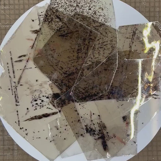 Mica Heavily Stained Spotted Transparent Pack - Your Choice 2 Ounce, or One Quarter Pound, or One Half Pound, *Thick Pieces, Craft Supply